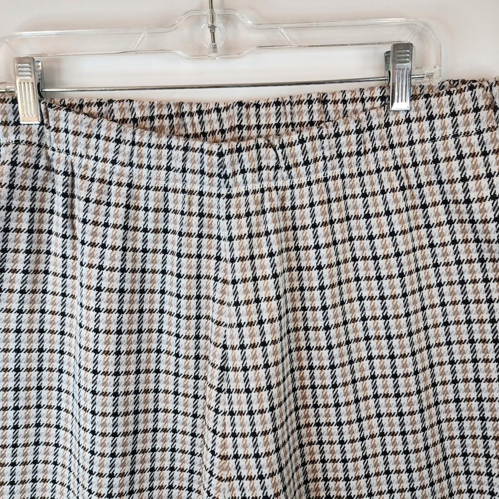 New Lands End Women Tall Houndstooth Capri Pull On Pants Size XL/T 14‎ Inseam 19 - Picture 7 of 9